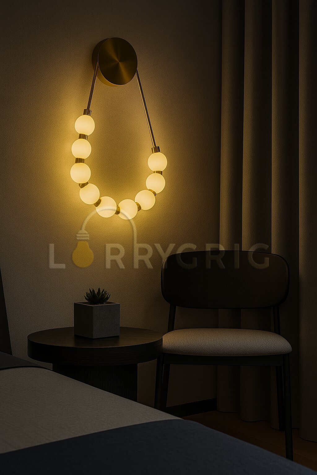 Aplica LED, 60W, 3 tipuri de lumina, Auriu