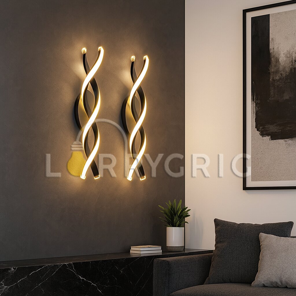 Aplica LED, 36W, 3 tipuri de lumina, Negru