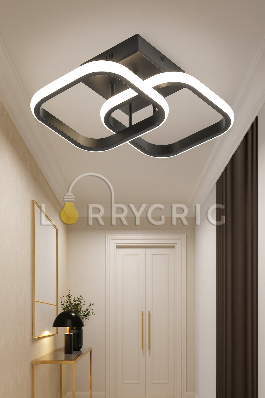 Aplica LED, 36W, 3 tipuri de lumina, Negru