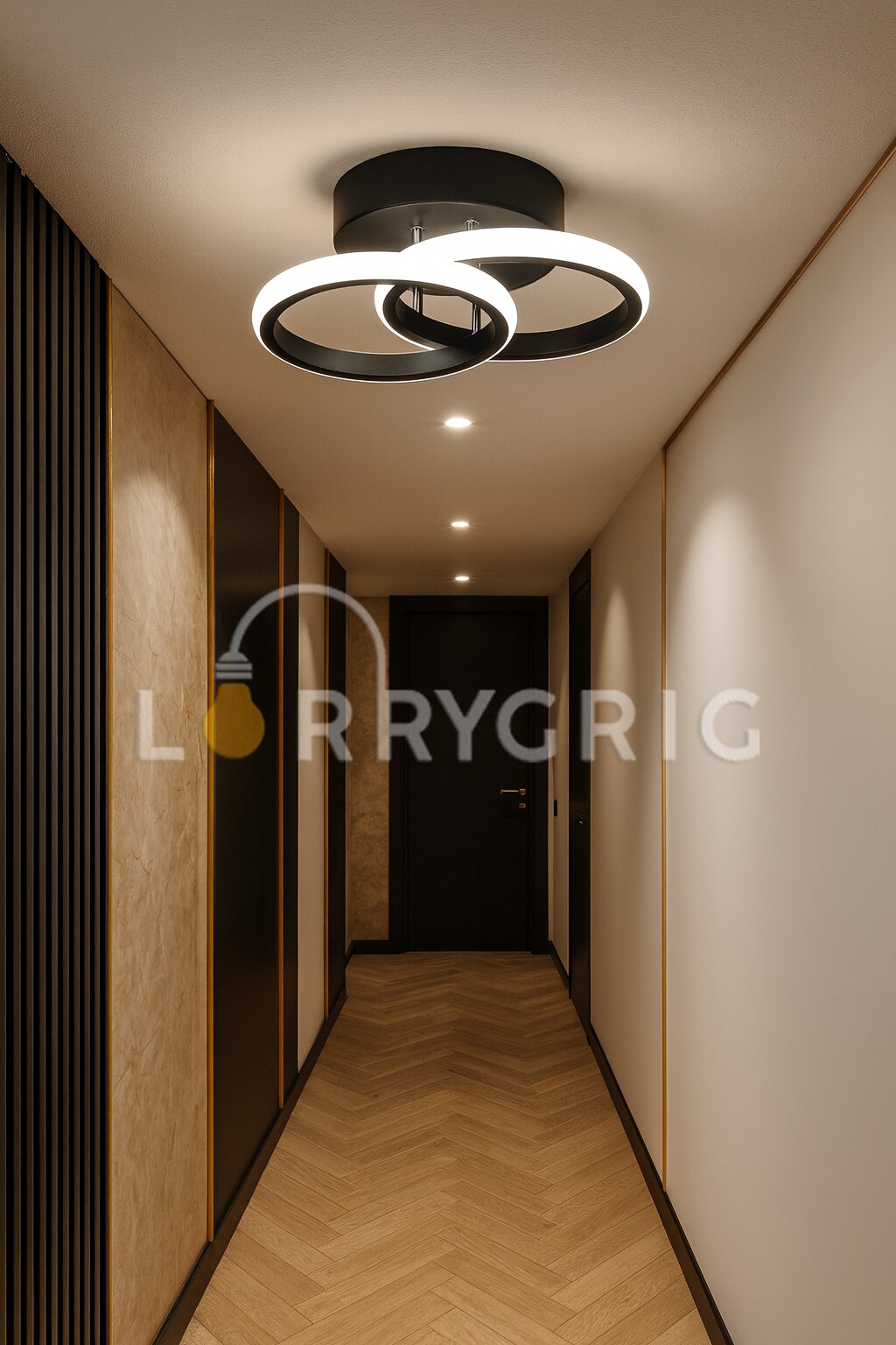 Aplica LED, 36W, 3 tipuri de lumina, Negru