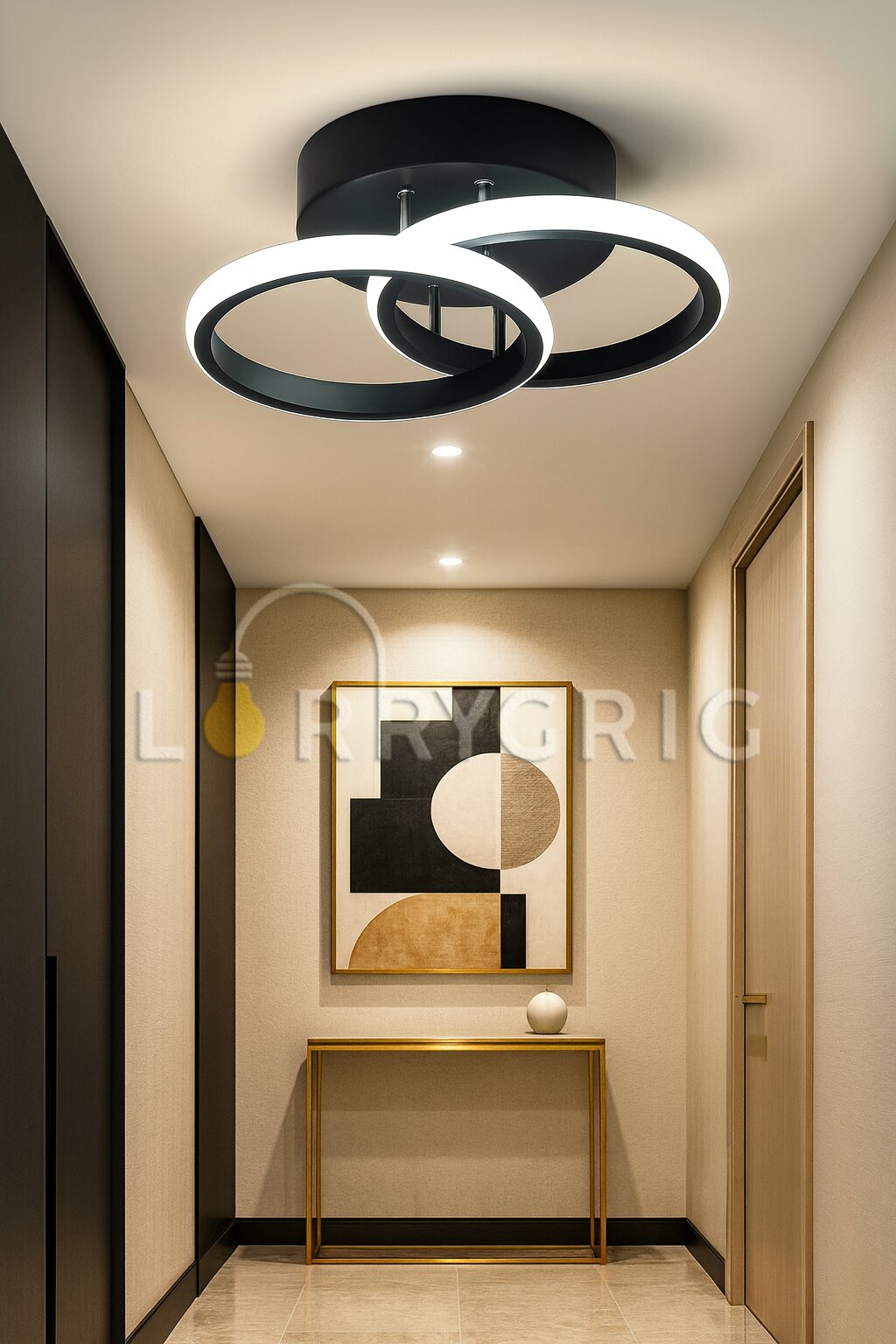 Aplica LED, 36W, 3 tipuri de lumina, Negru