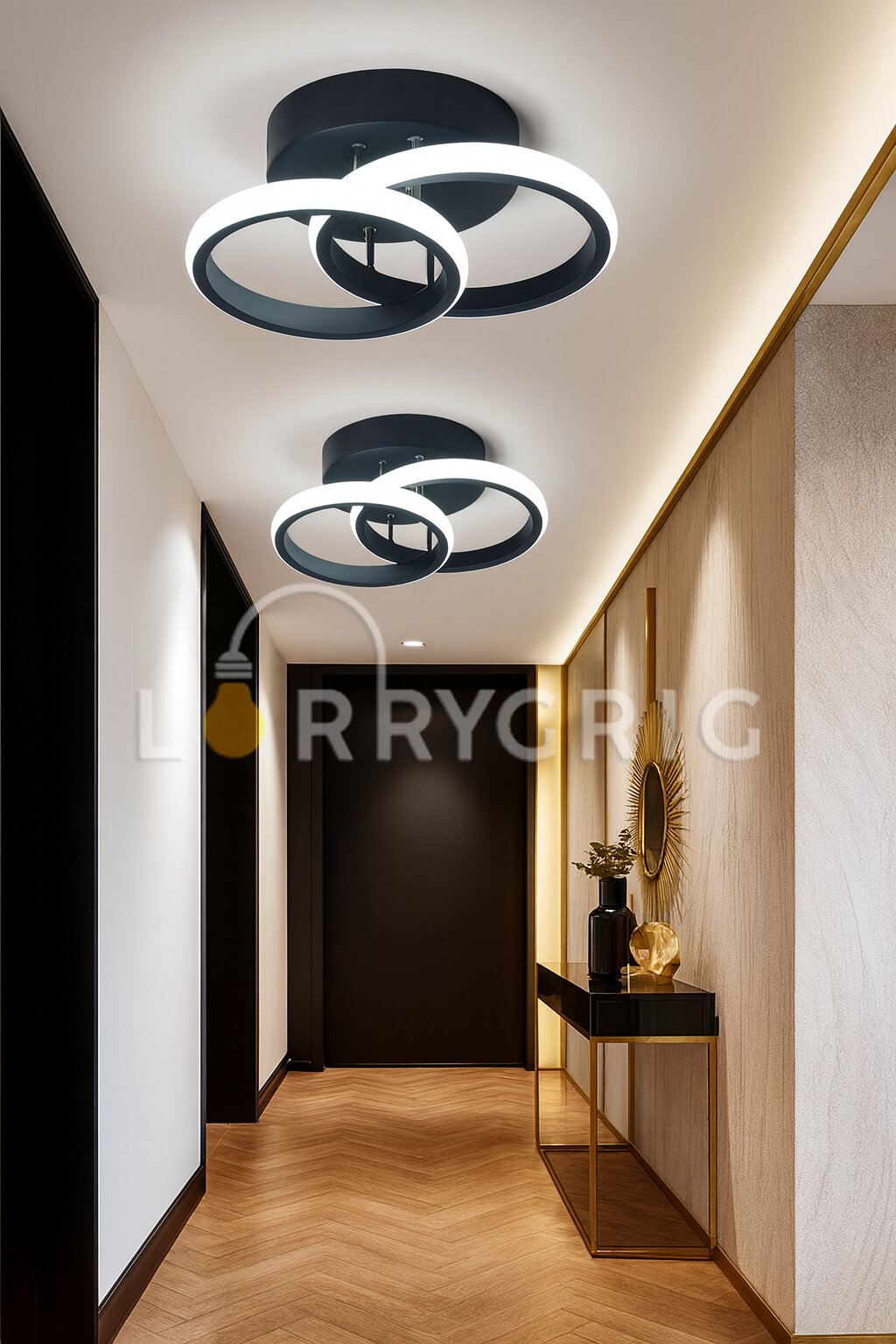 Aplica LED, 36W, 3 tipuri de lumina, Negru