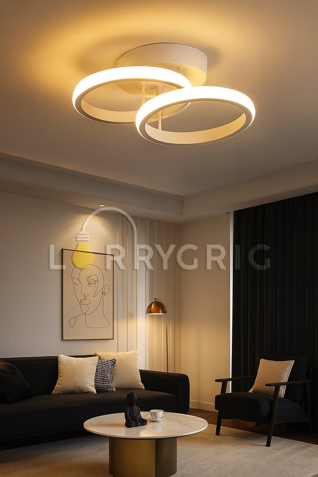 Aplica LED, 36W, 3 tipuri de lumina, Alb