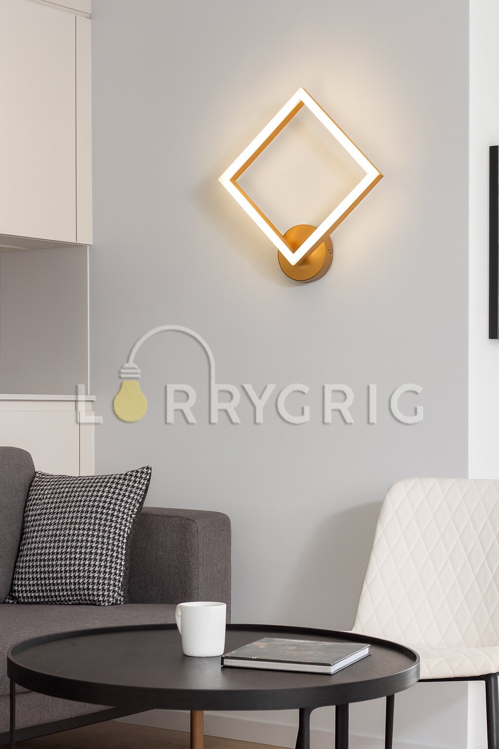 Aplica LED, 18W, 3 tipuri de lumina, Auriu