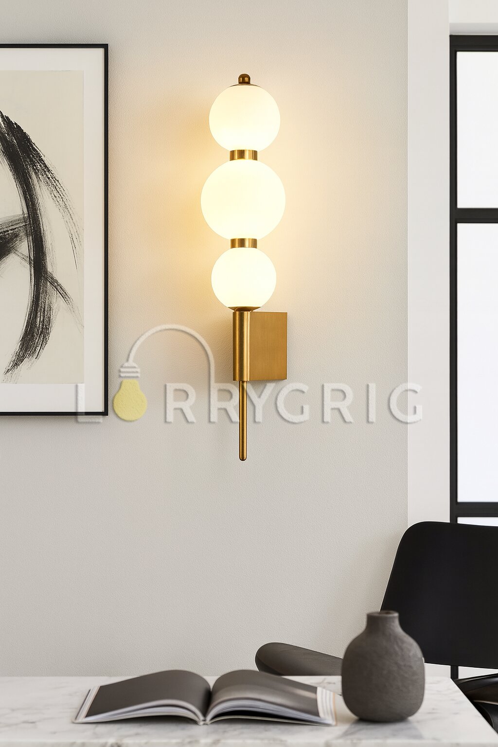 Aplica LED, 24W, 3 tipuri de lumina, Auriu