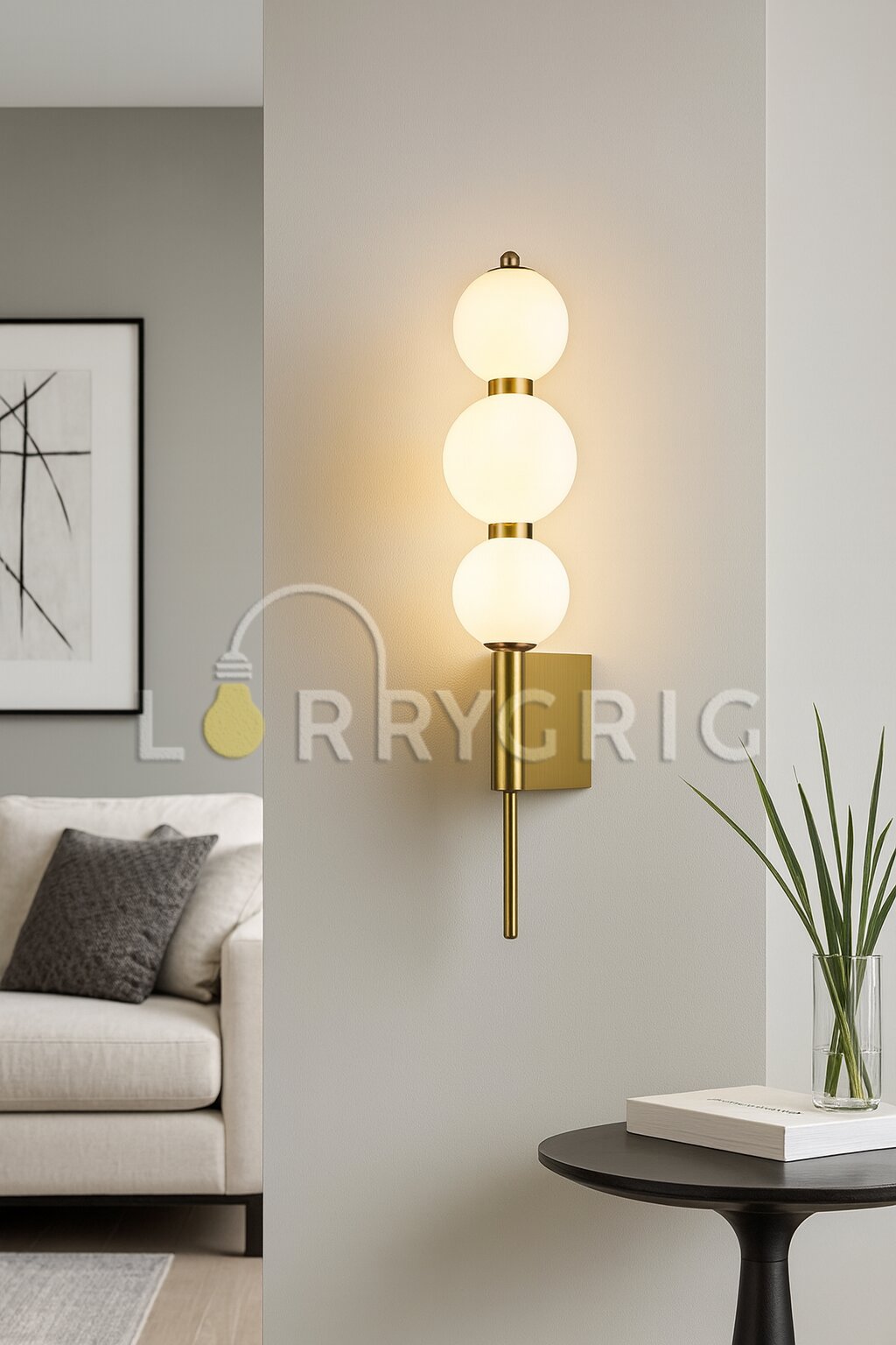 Aplica LED, 24W, 3 tipuri de lumina, Auriu