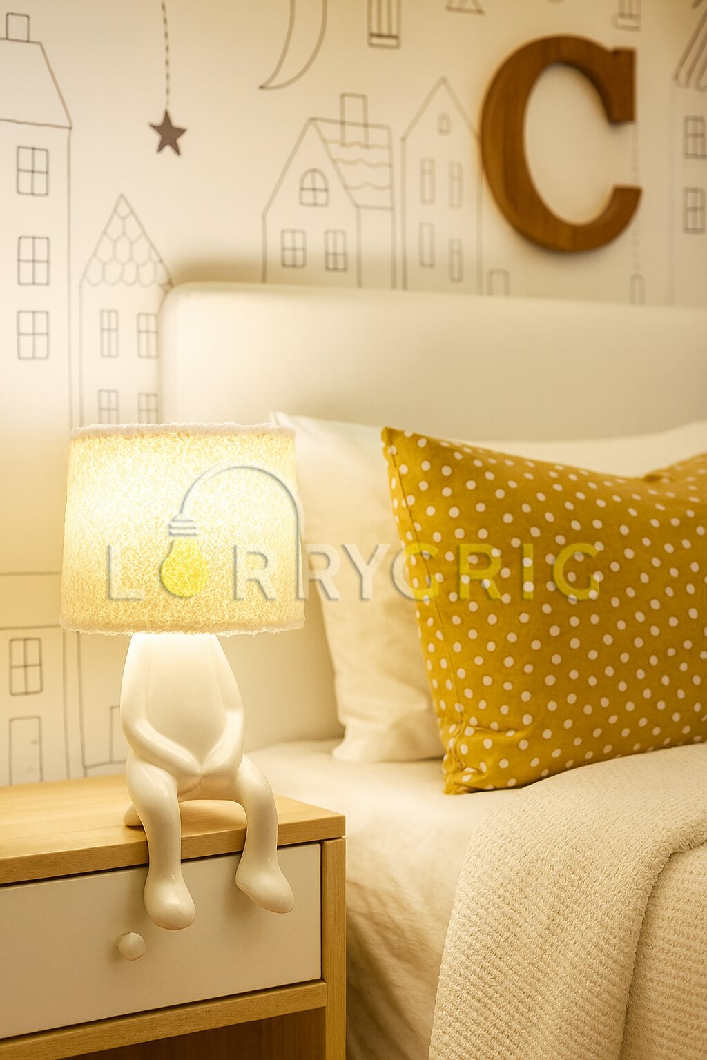 Veioza Smurfy, 1 x E14, crem