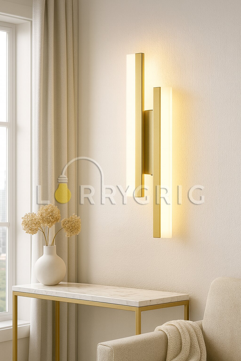 Aplica LED, 20W, 3 tipuri de lumina, Auriu