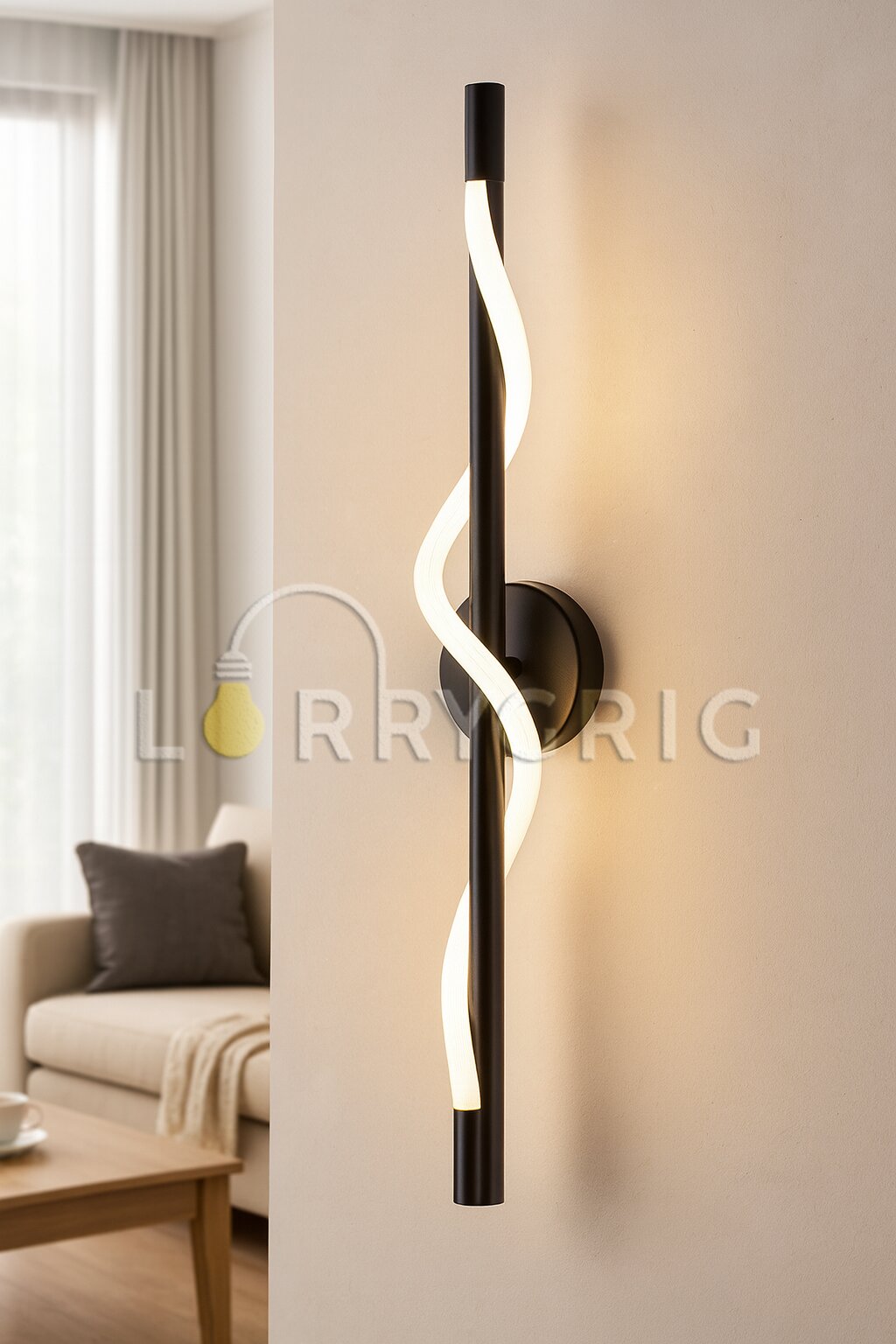 Aplica LED, 20W, 3 tipuri de lumina, Negru