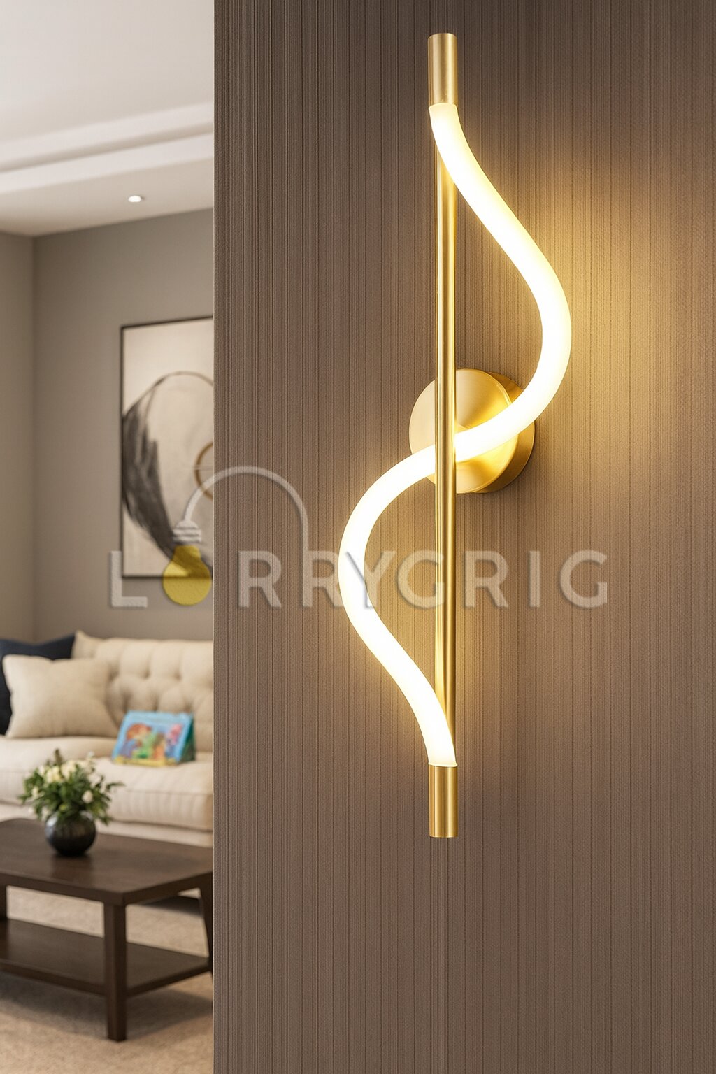 Aplica LED, 16W, 3 tipuri de lumina, Auriu