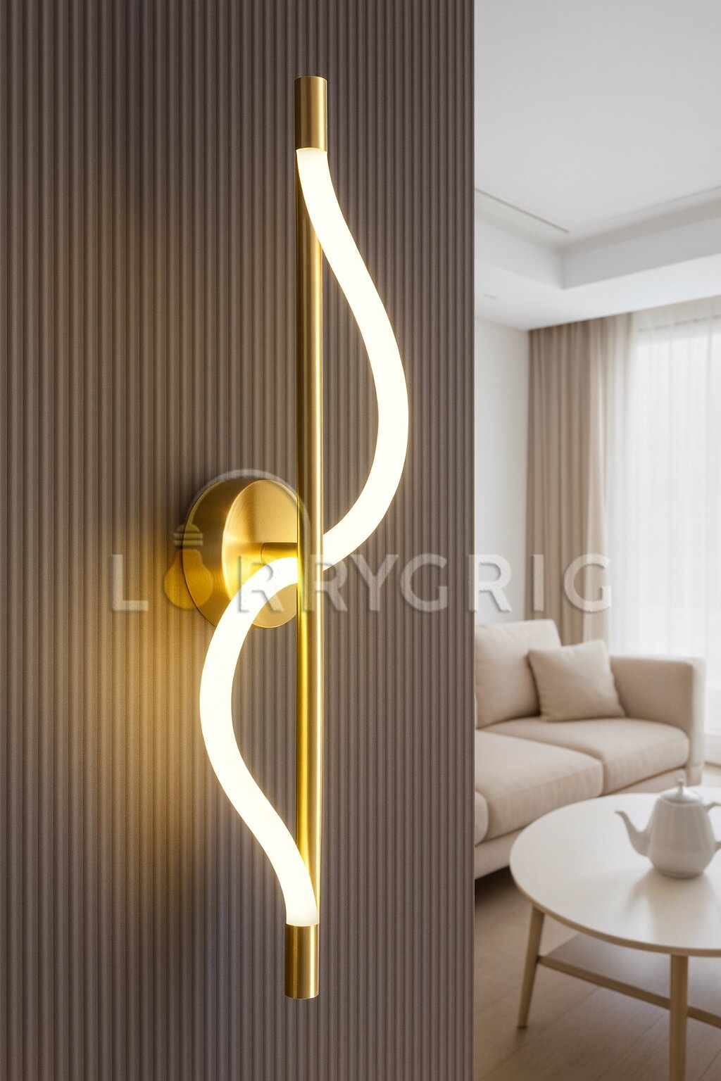 Aplica LED, 16W, 3 tipuri de lumina, Auriu