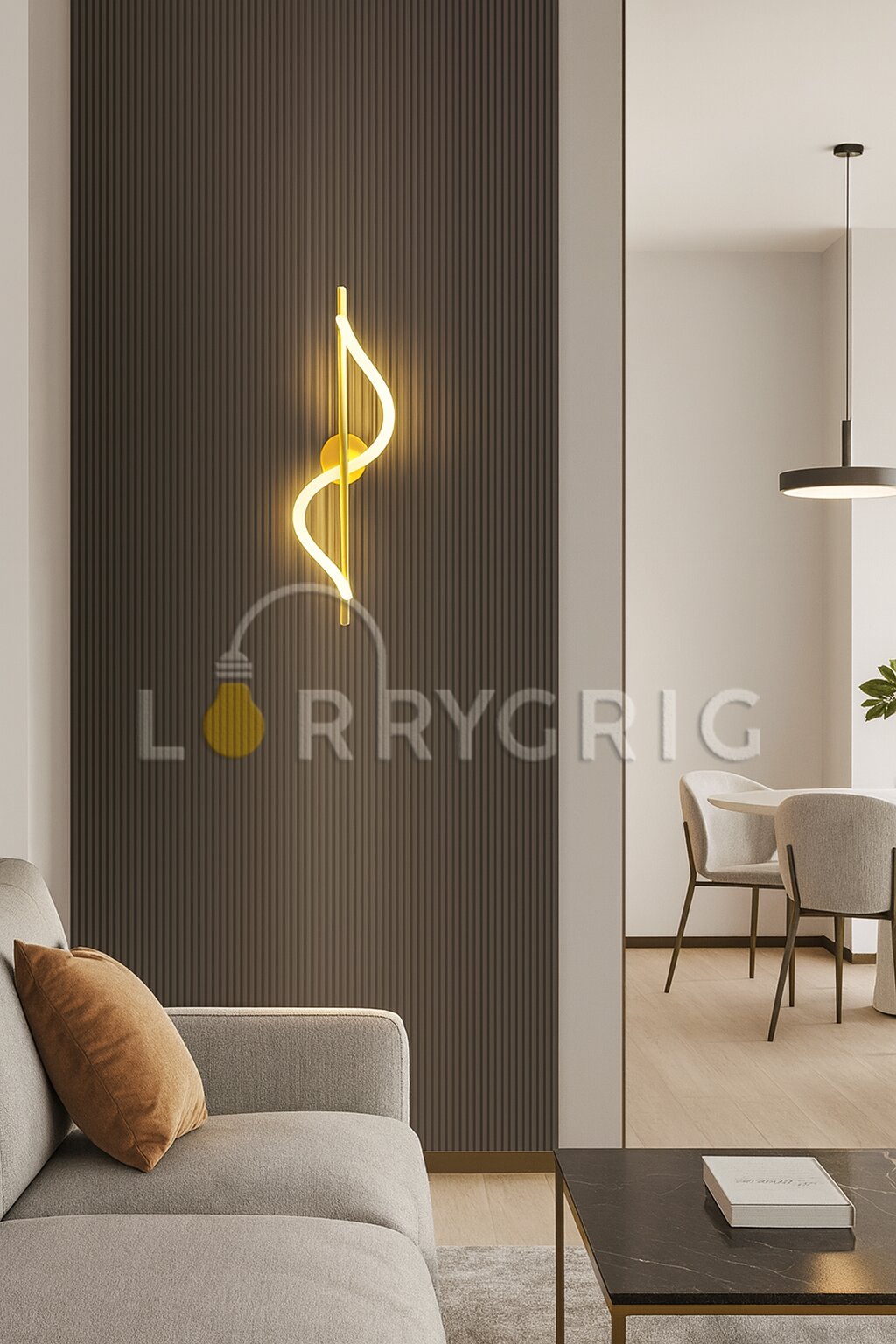 Aplica LED, 16W, 3 tipuri de lumina, Auriu