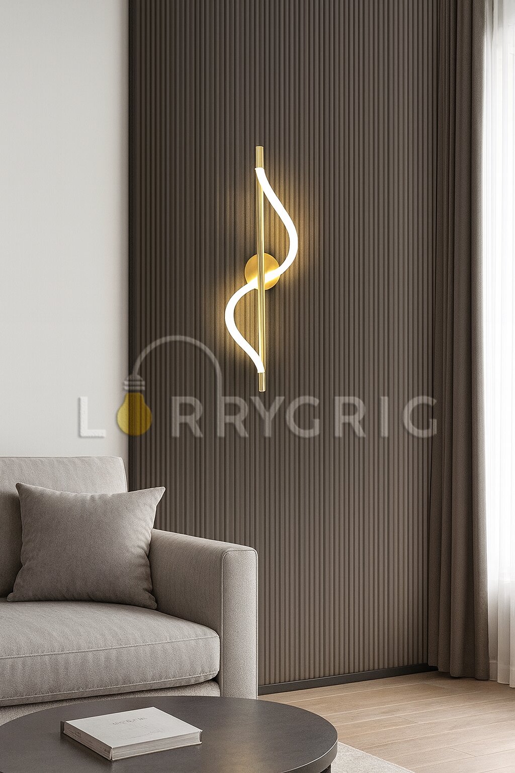 Aplica LED, 16W, 3 tipuri de lumina, Auriu