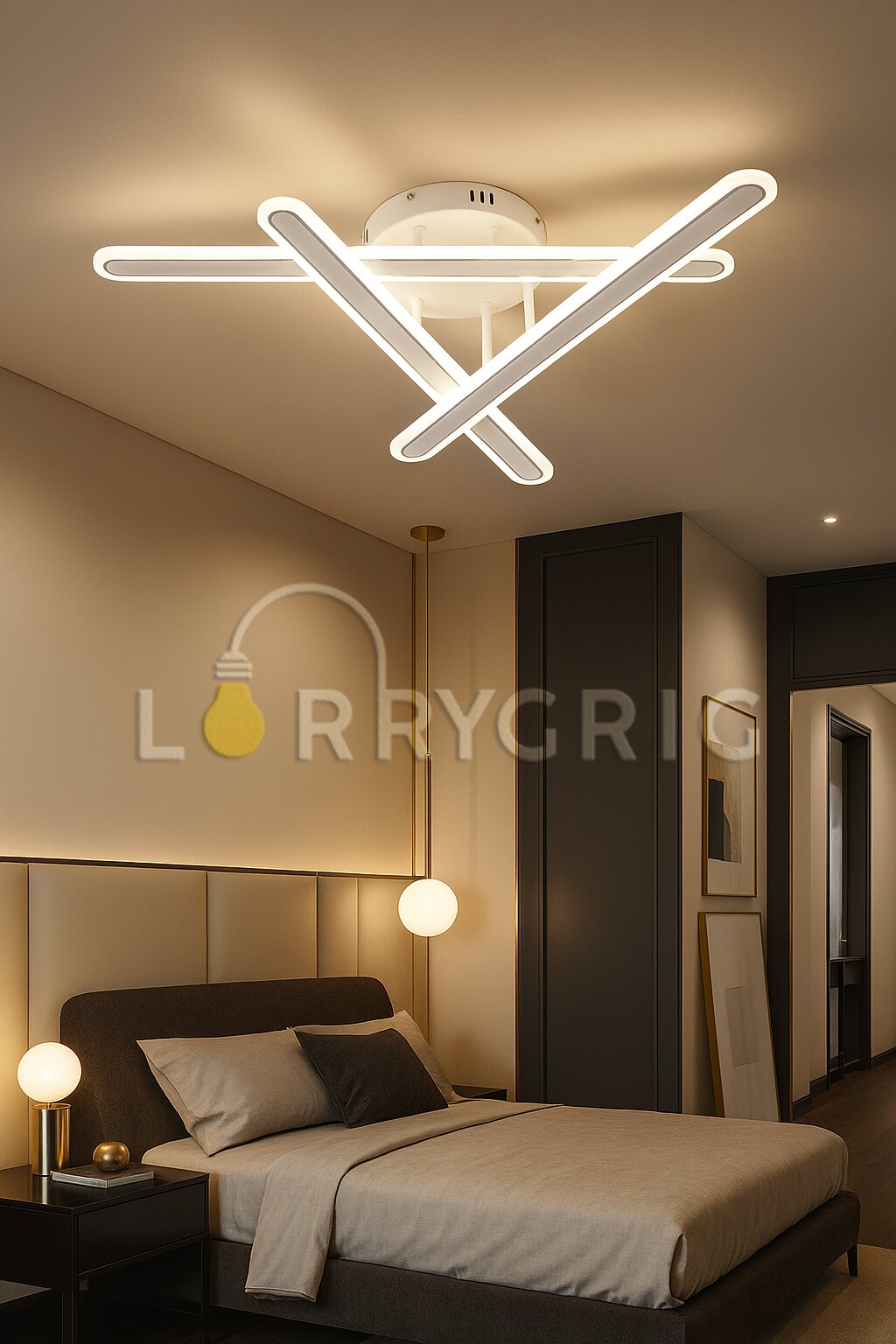 Lustra LED cu Telecomanda, 54W, 3 tipuri de lumina, Alb