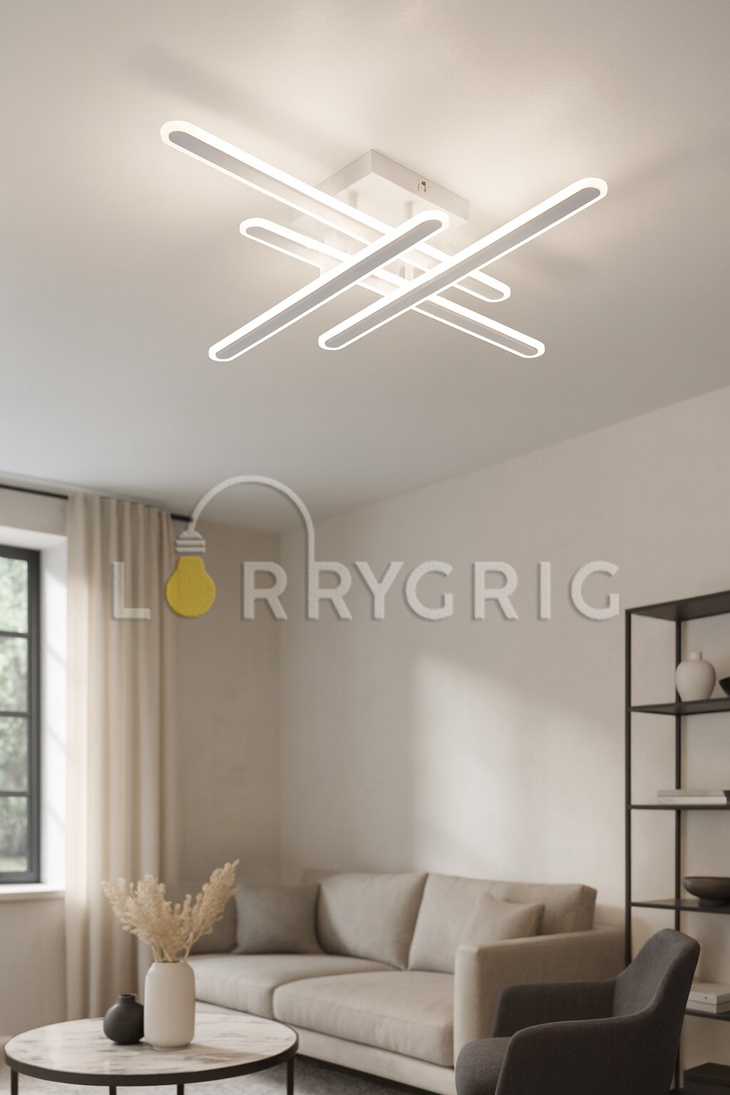 Lustra LED cu Telecomanda, 144W, 3 tipuri de lumina, Alb