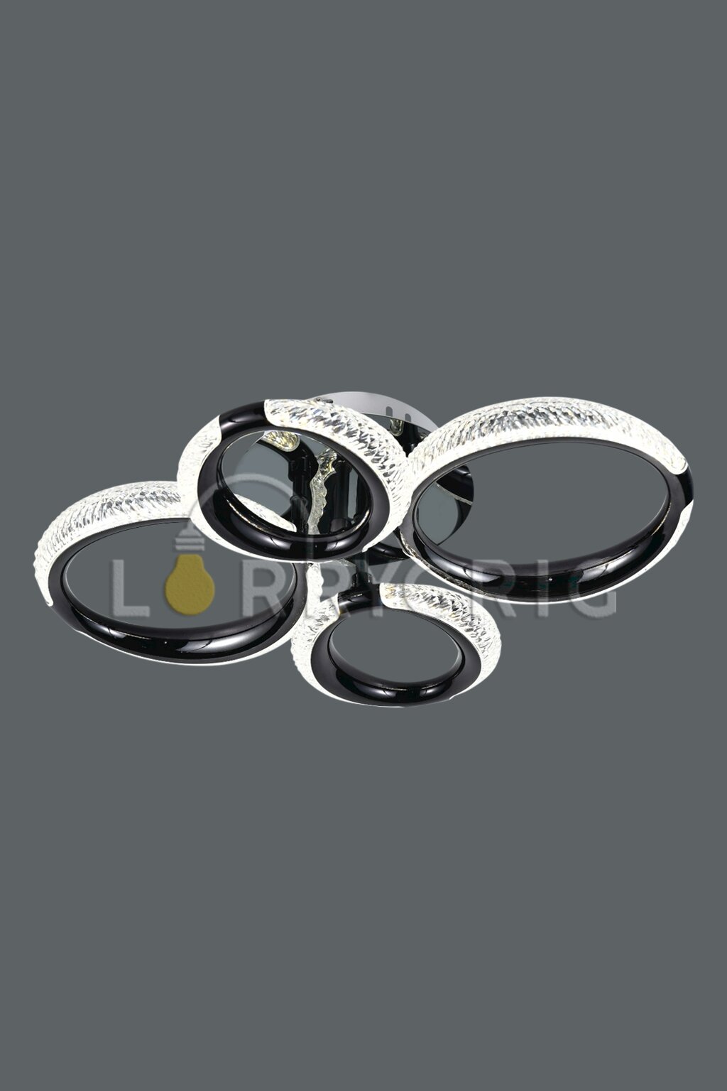 Lustra LED cu Telecomanda, 60W, 3 tipuri de lumina, Negru