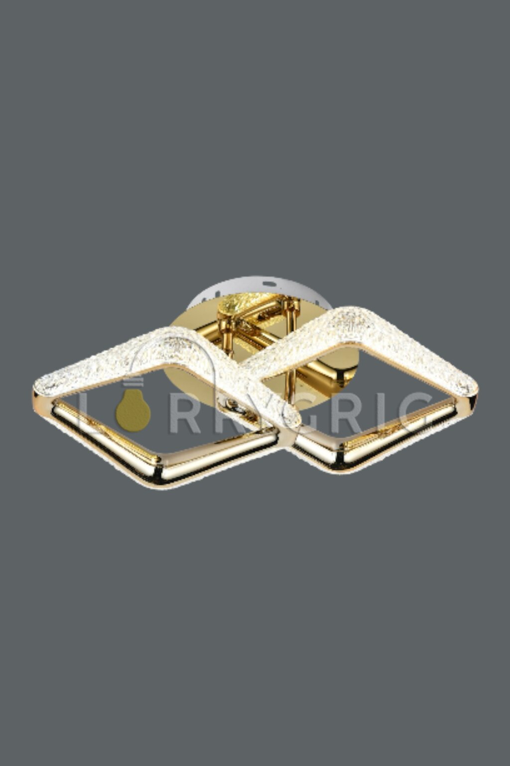 Lustra LED cu Telecomanda, 36W, 3 tipuri de lumina, Auriu