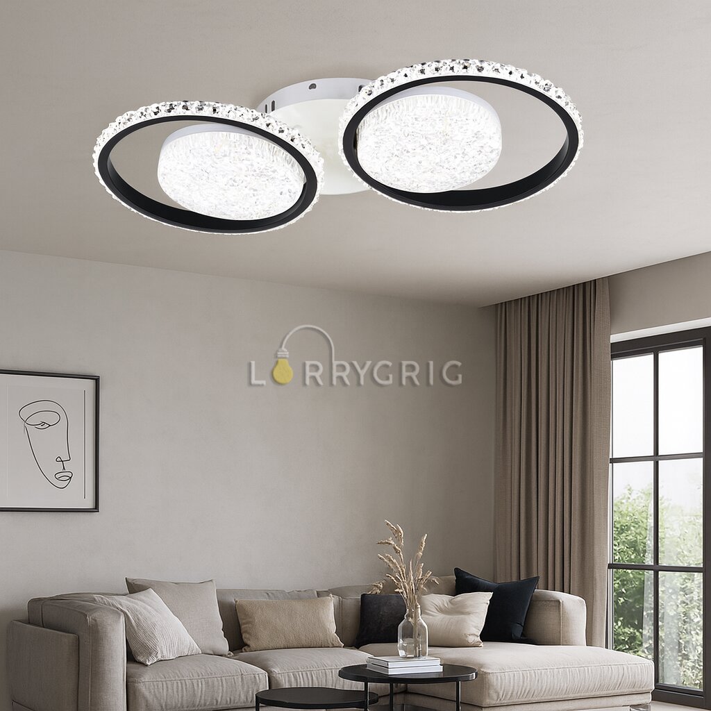 Lustra LED cu Telecomanda, 96W, 3 tipuri de lumina, Alb