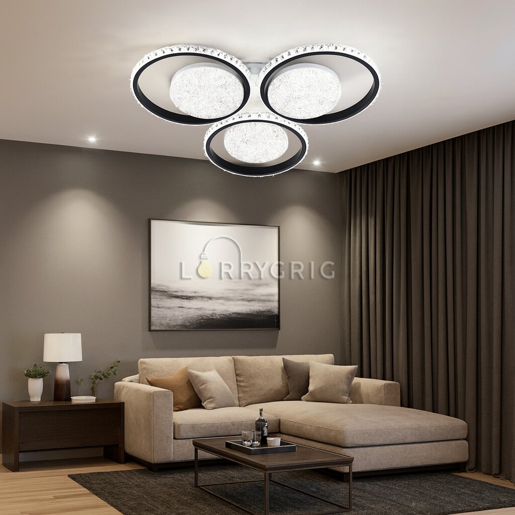 Lustra LED cu Telecomanda, 144W, 3 tipuri de lumina, Alb