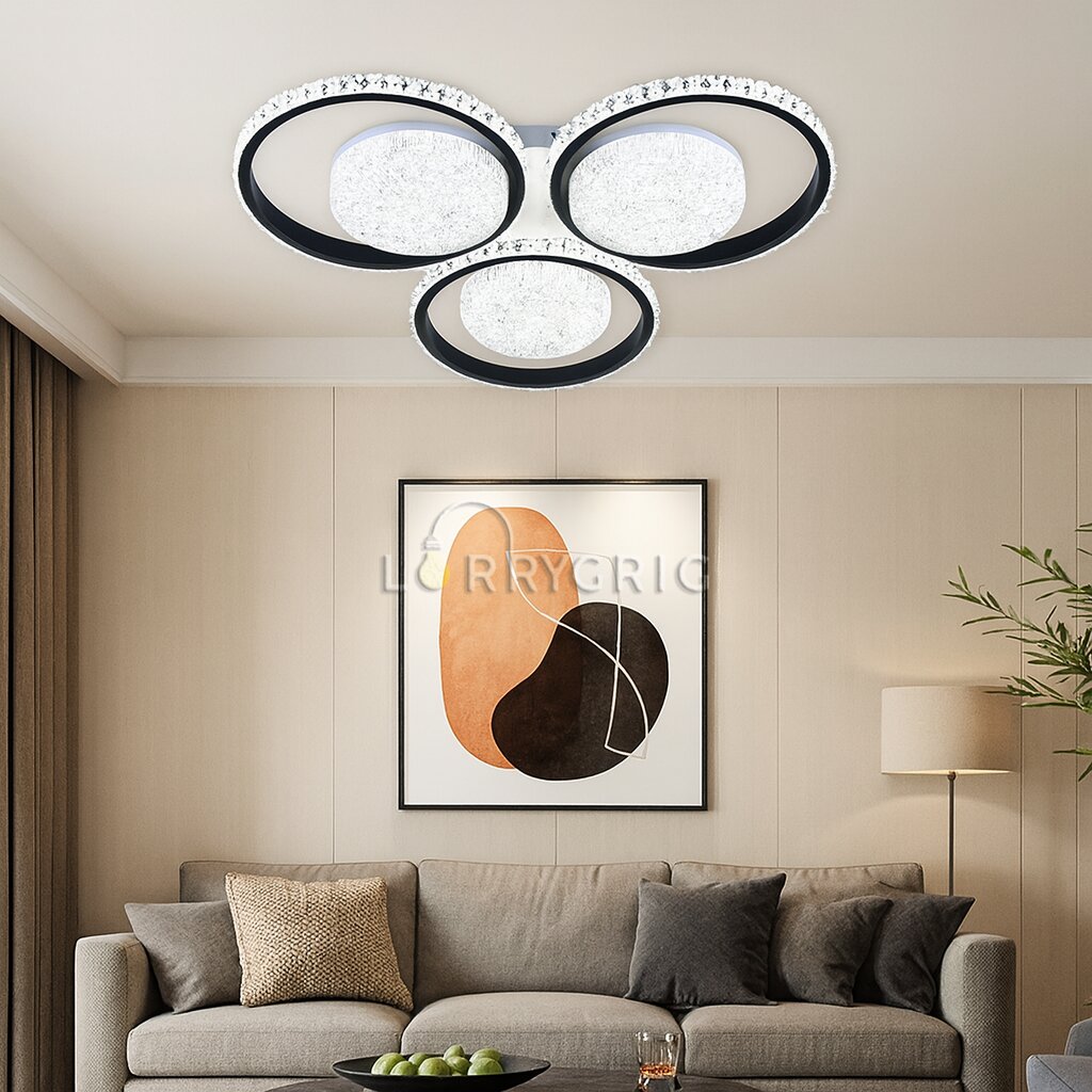 Lustra LED cu Telecomanda, 144W, 3 tipuri de lumina, Alb