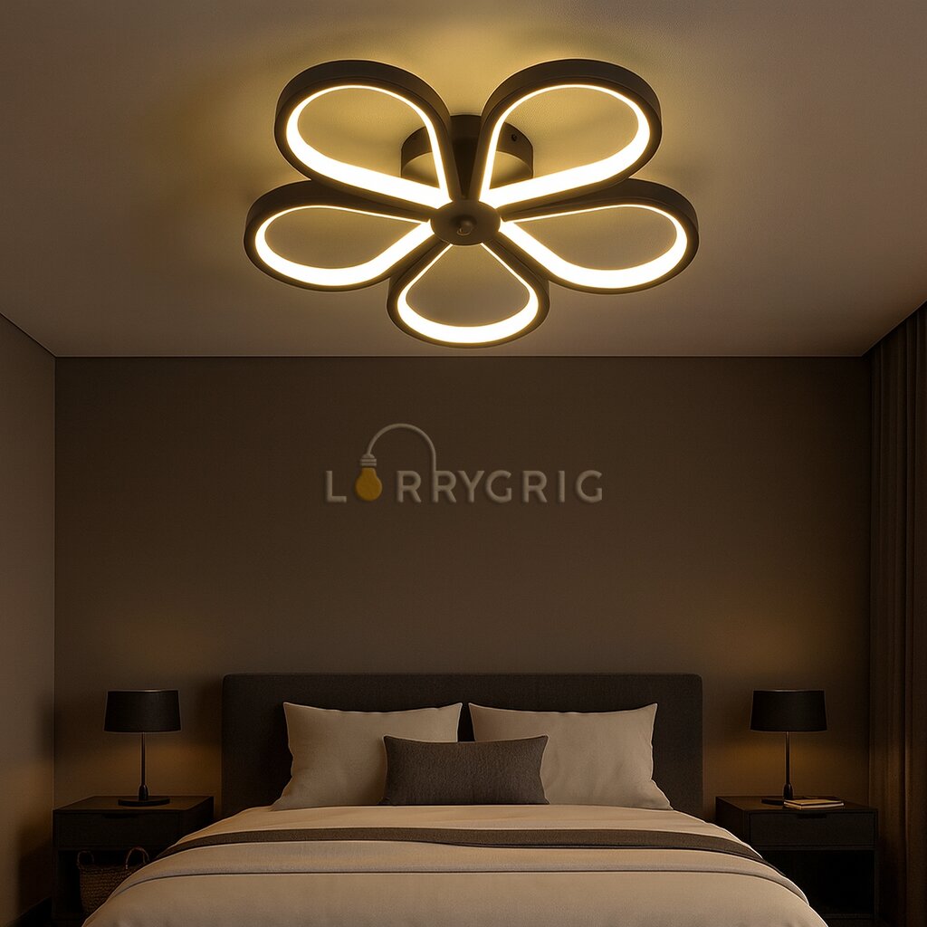 Aplica LED, 64W, 3 tipuri de lumina, Negru