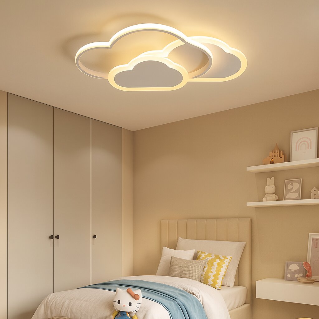 Lustra LED Norisor cu Telecomanda, 86W, 3 tipuri de lumina, Alb