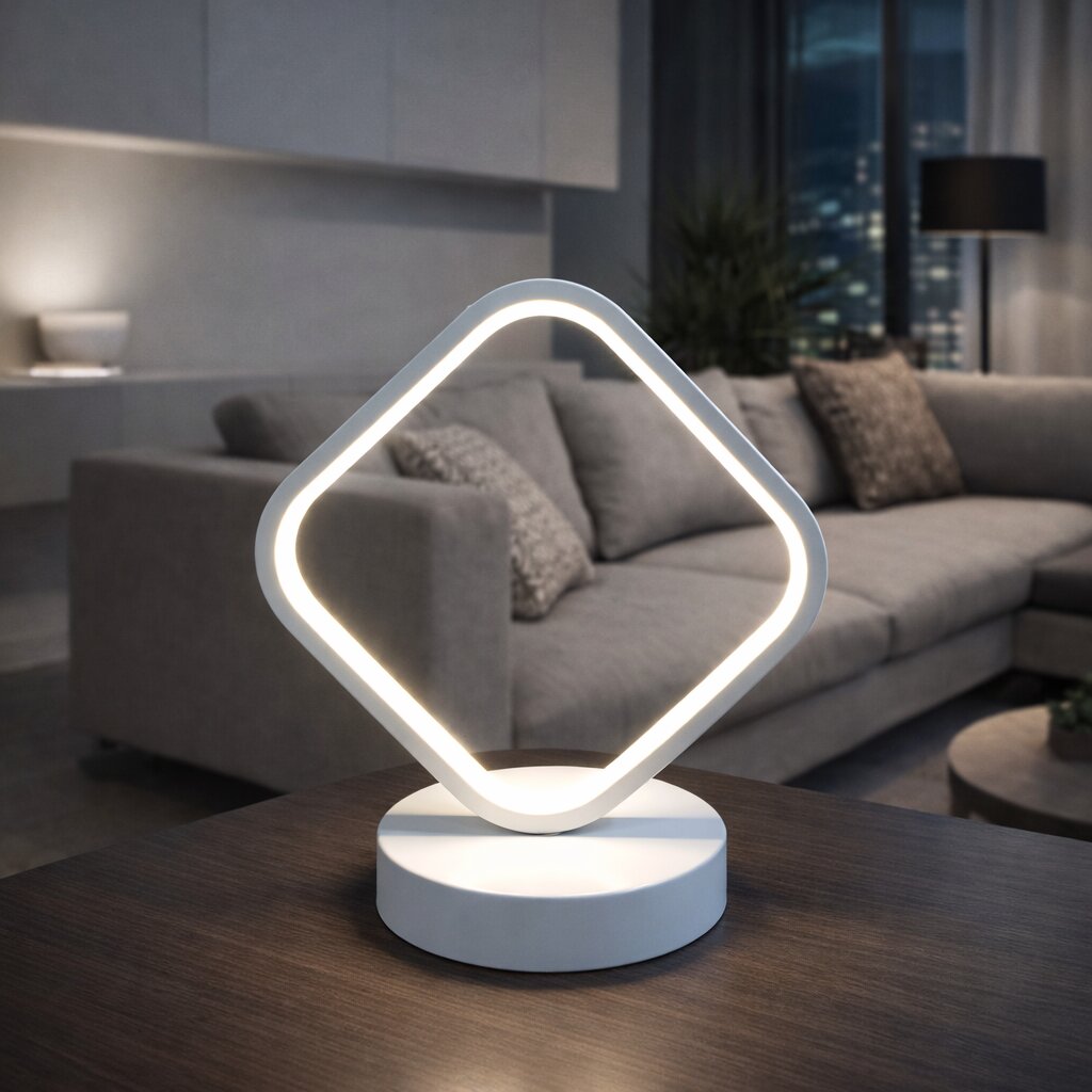 Veioza LED Square, 26W, 3 tipuri de lumina, Alb