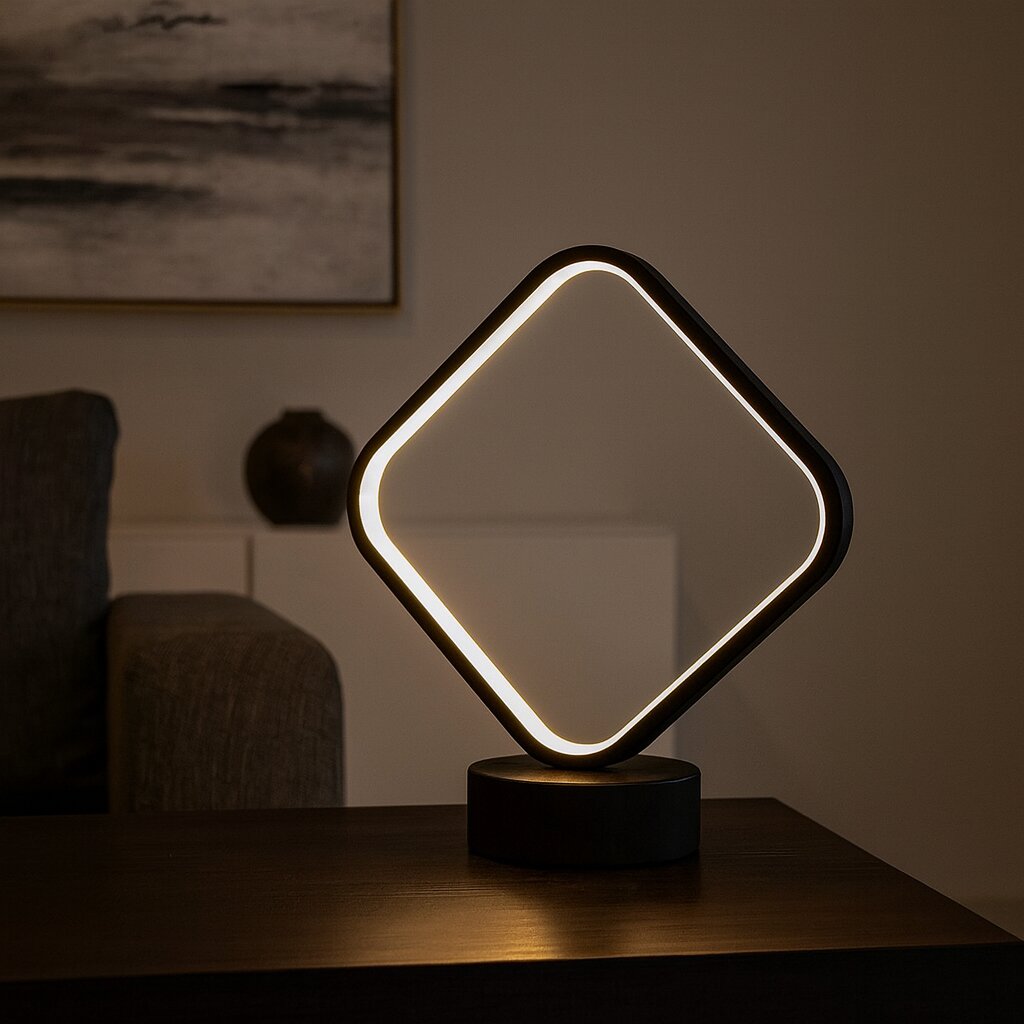 Veioza LED Square, 26W, 3 tipuri de lumina, Negru