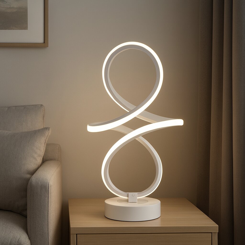 Veioza LED Infinity, 46W, 3 tipuri de lumina, Alb