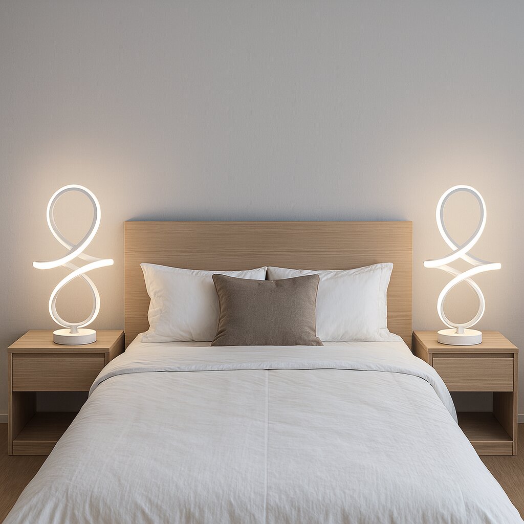 Veioza LED Infinity, 46W, 3 tipuri de lumina, Alb