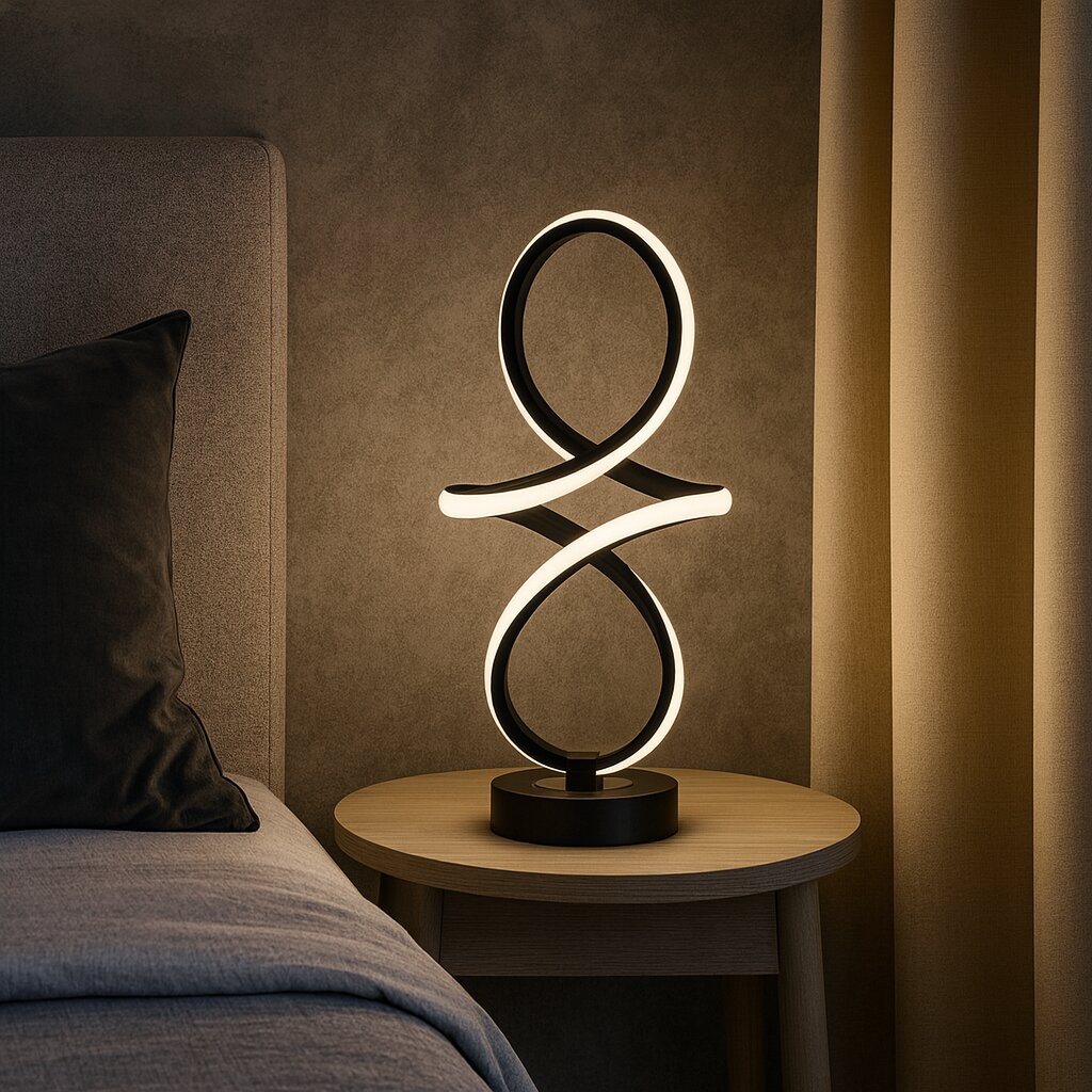 Veioza LED Infinity, 46W, 3 tipuri de lumina, Negru