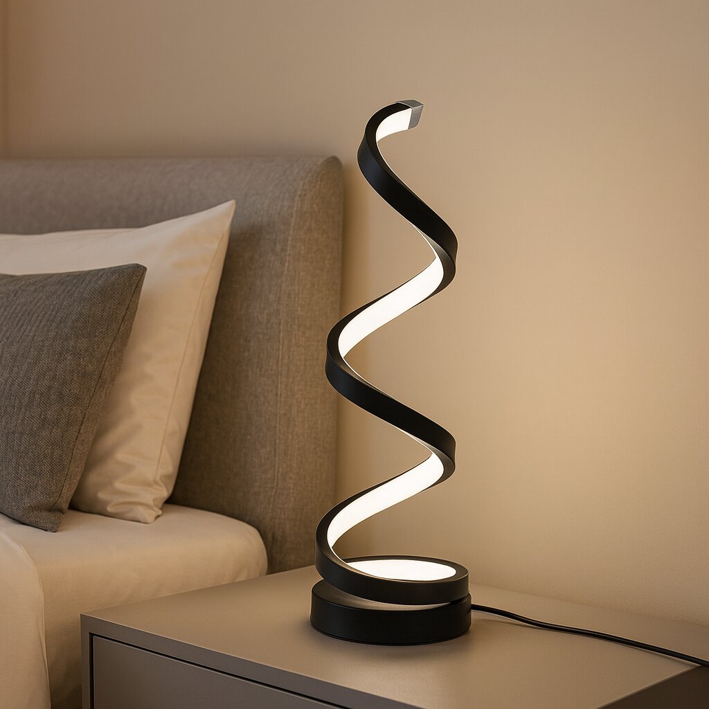 Veioza LED Wave, 40W, 3 tipuri de lumina, Negru