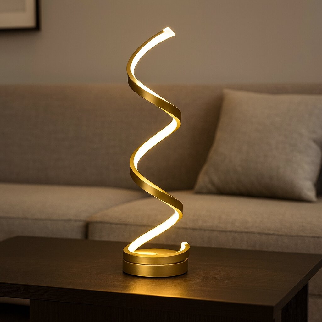 Veioza LED Wave, 40W, 3 tipuri de lumina, Auriu