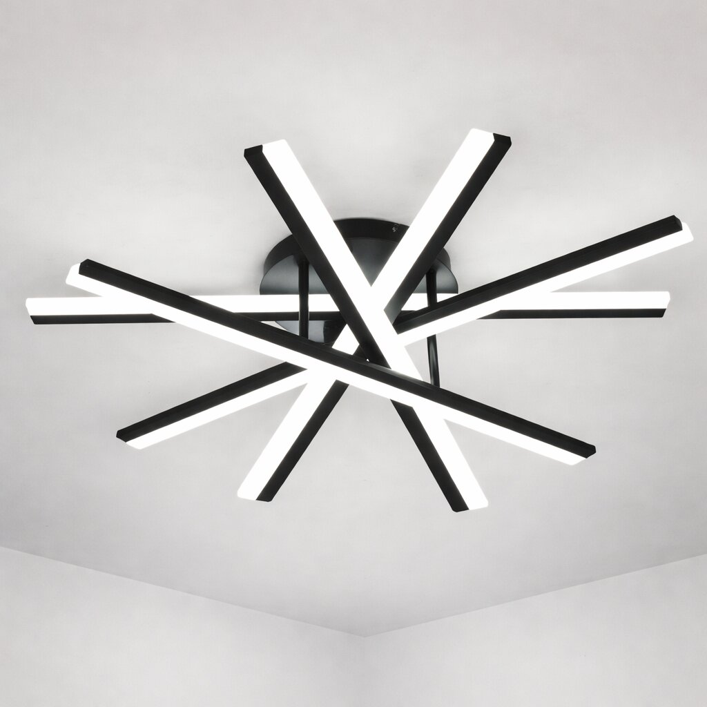 Lustra LED cu Telecomanda, 95W, 3 tipuri de lumina, Negru