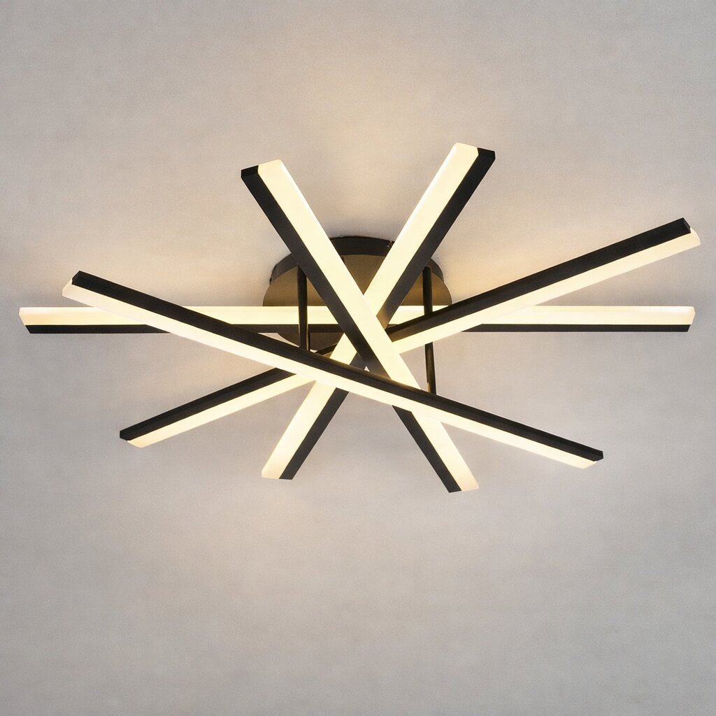 Lustra LED cu Telecomanda, 95W, 3 tipuri de lumina, Negru