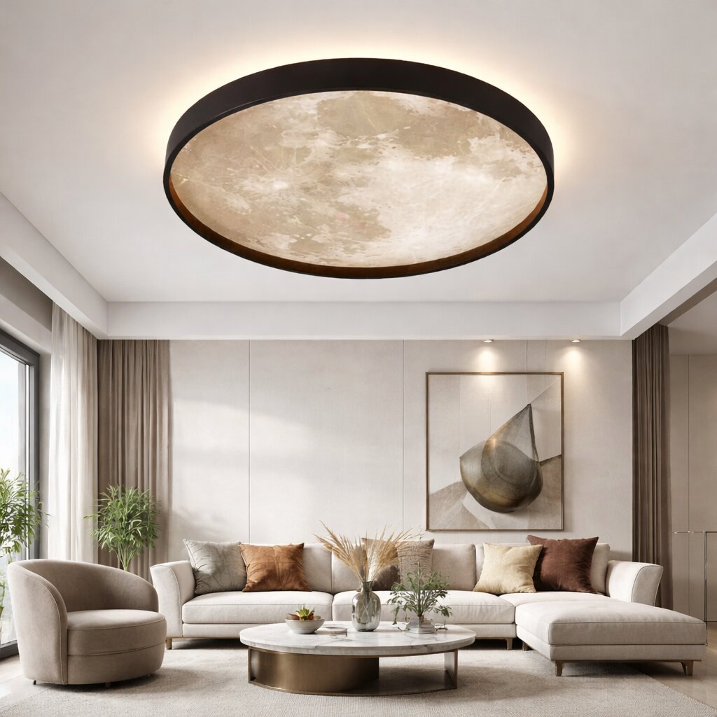 Plafoniera LED Moon, 96W, ⌀48cm, 3 tipuri de lumina