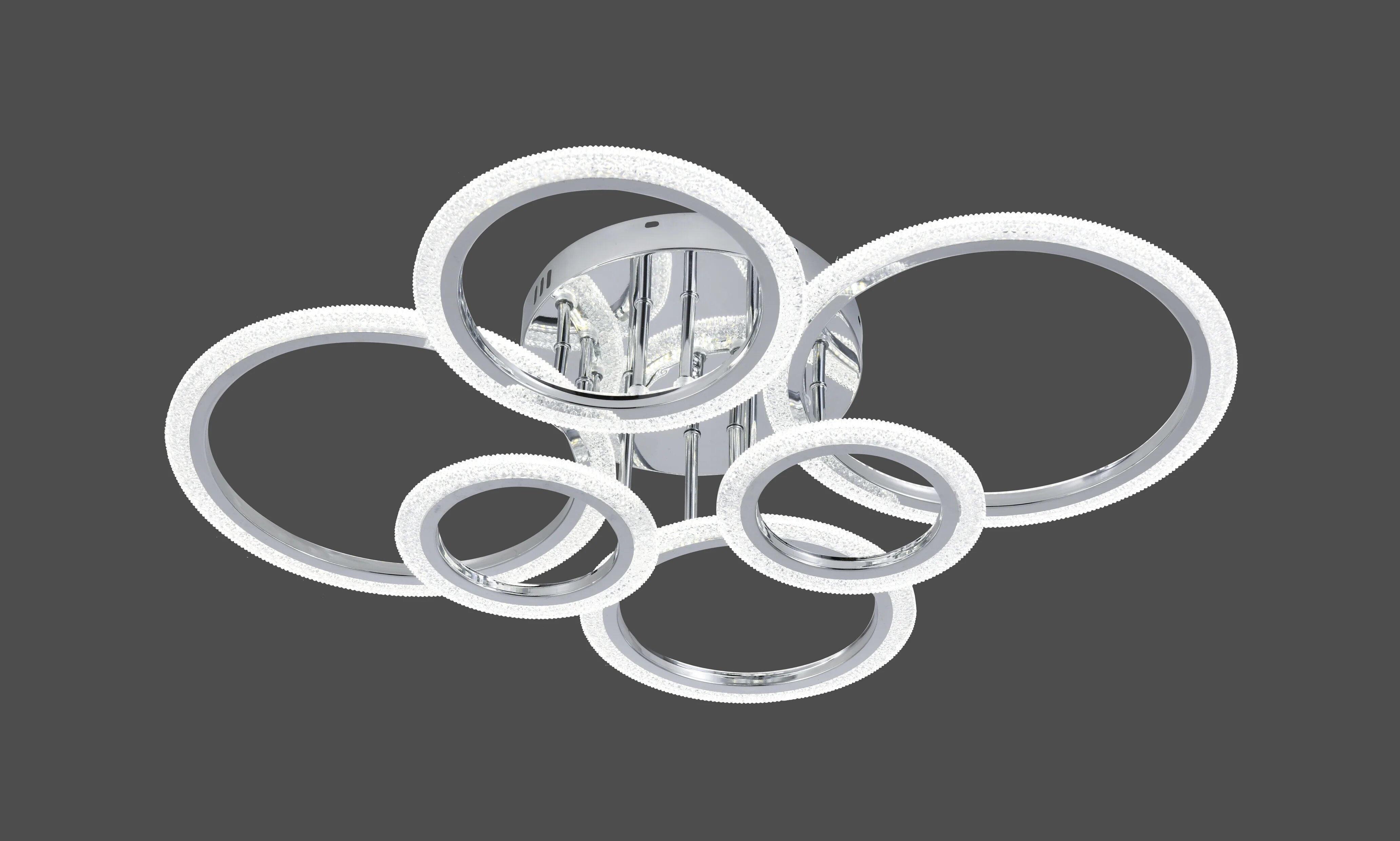 Lustra LED cu Telecomanda, 132W, 3 tipuri de lumina, Argintiu