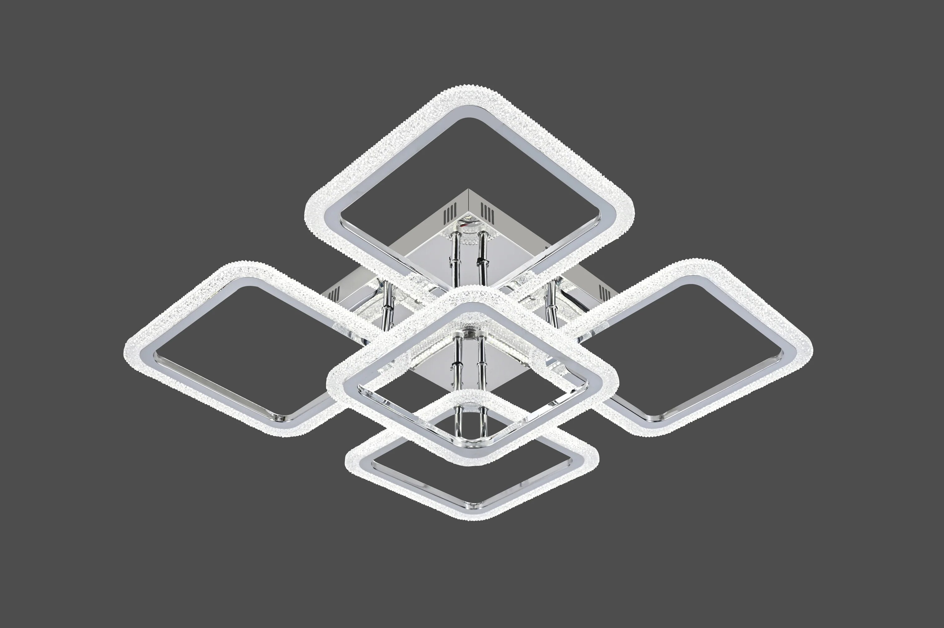 Lustra LED cu Telecomanda, 130W, 3 tipuri de lumina, Argintiu