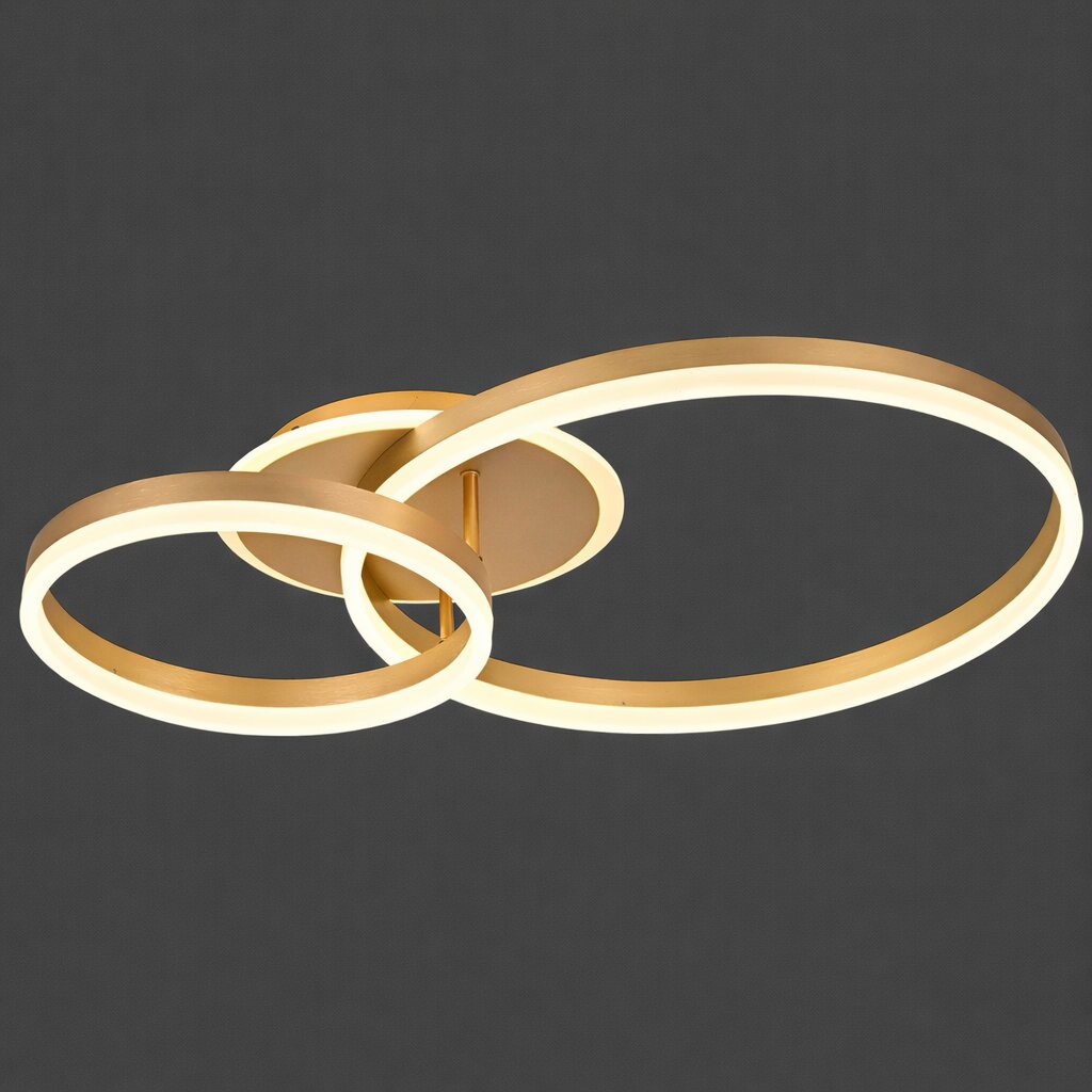 Lustra LED cu Telecomanda, 120W, 3 tipuri de lumina, Auriu