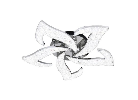 Lustra LED Flower ICE, 100W, 3 tipuri de lumina, Argintiu