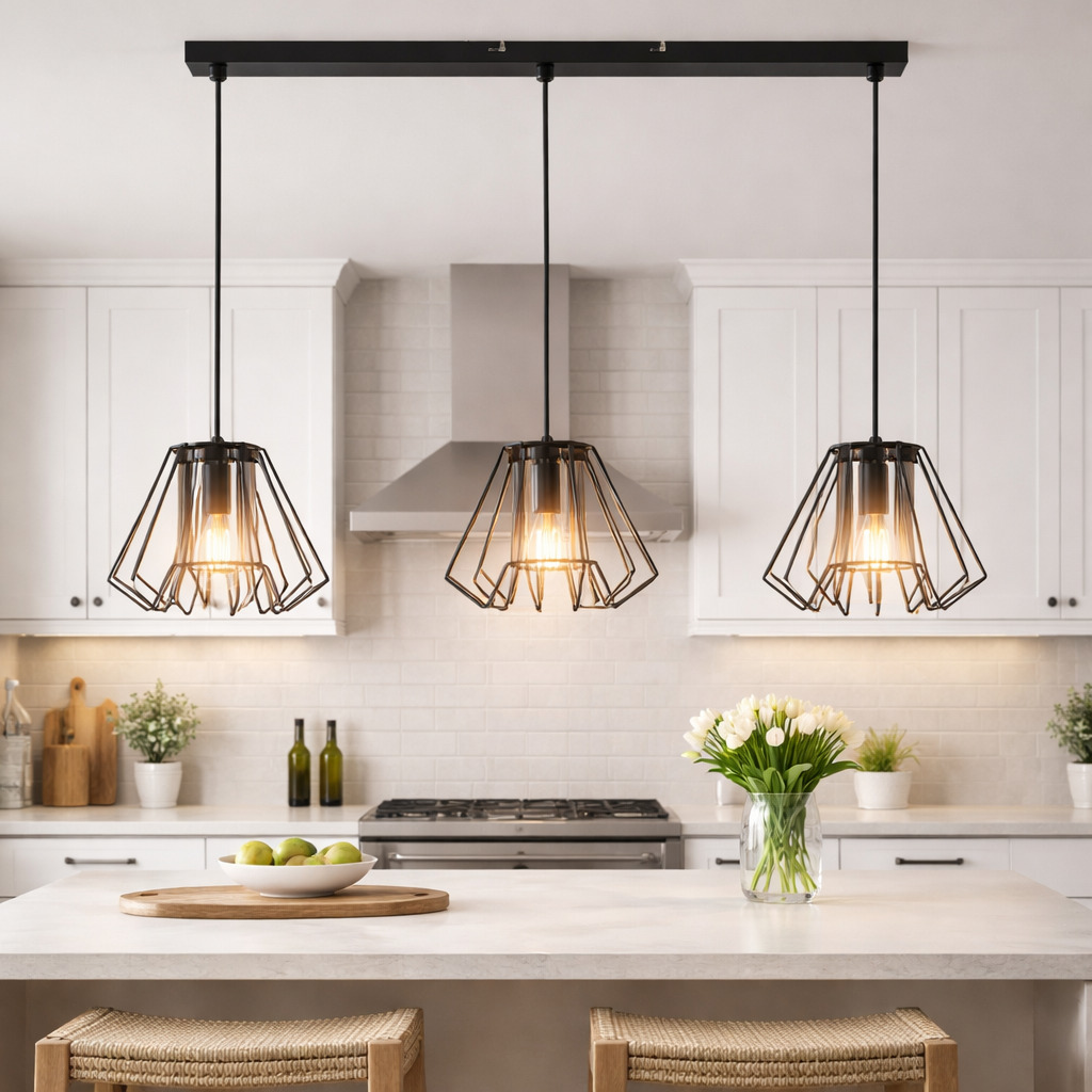 Pendul Emerencia, 3 x E27, Negru