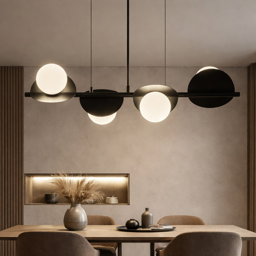 Pendul Jules, 4 x E27, Negru