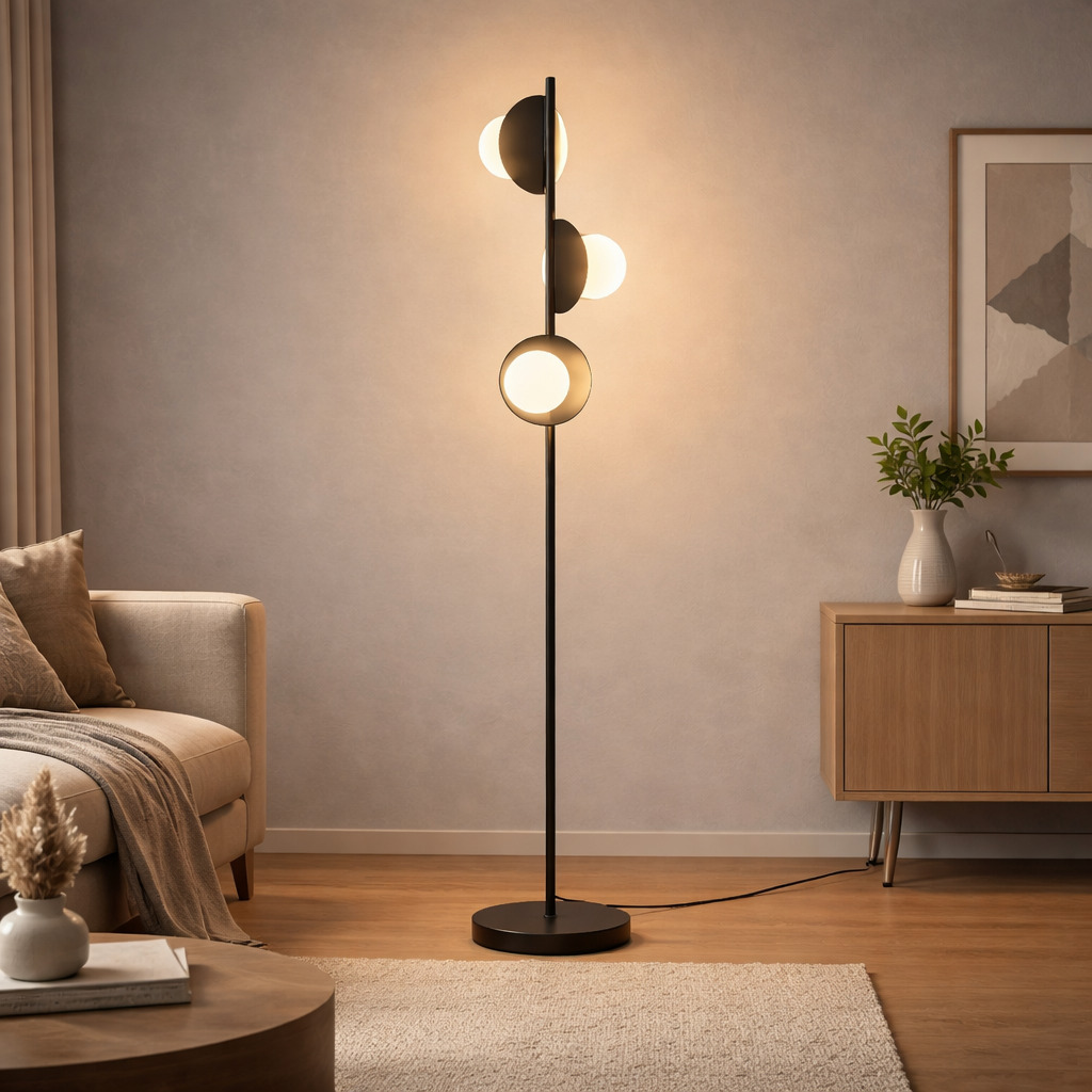 Lampadar Jules, 3 x G9, Negru