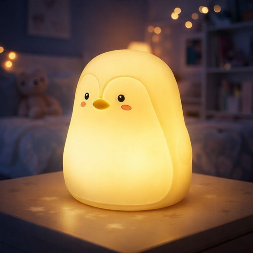 Lampa de veghe Pinguin LED RGB