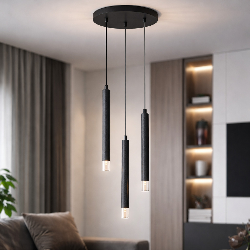 Pendul Ramira, 3 x G9, Negru