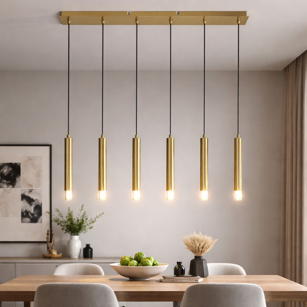 Pendul Ramira, 6 x G9, Auriu