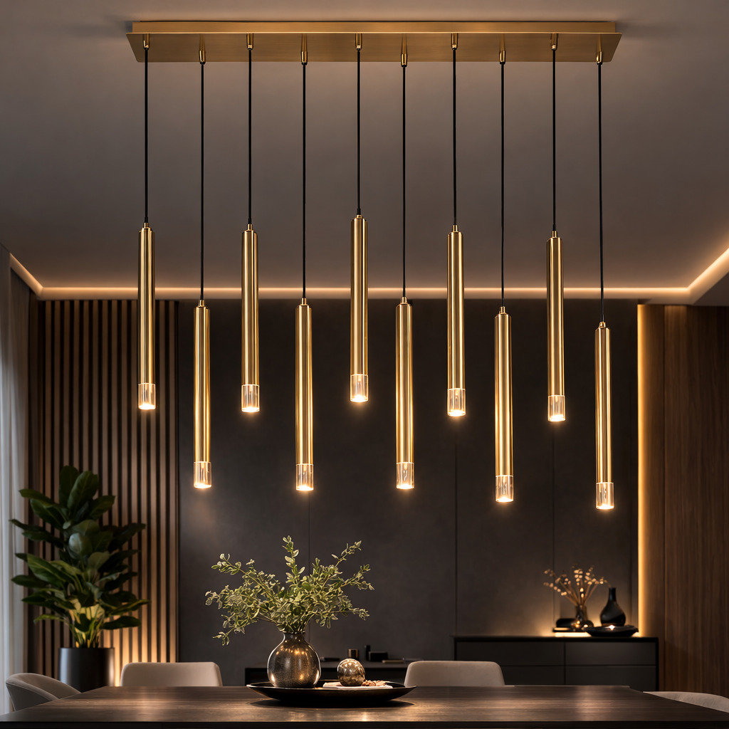 Pendul Ramira, 10 x G9, Auriu