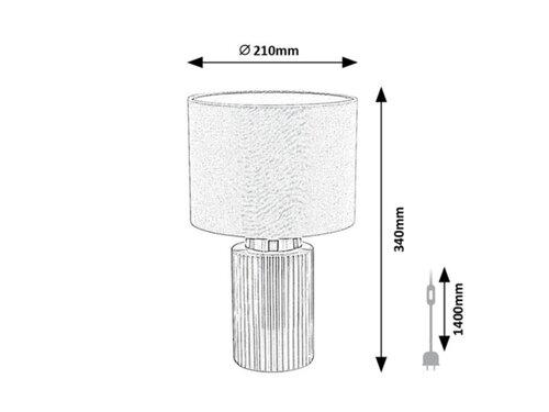 Veioza Glovy, 1 x E14, Gri