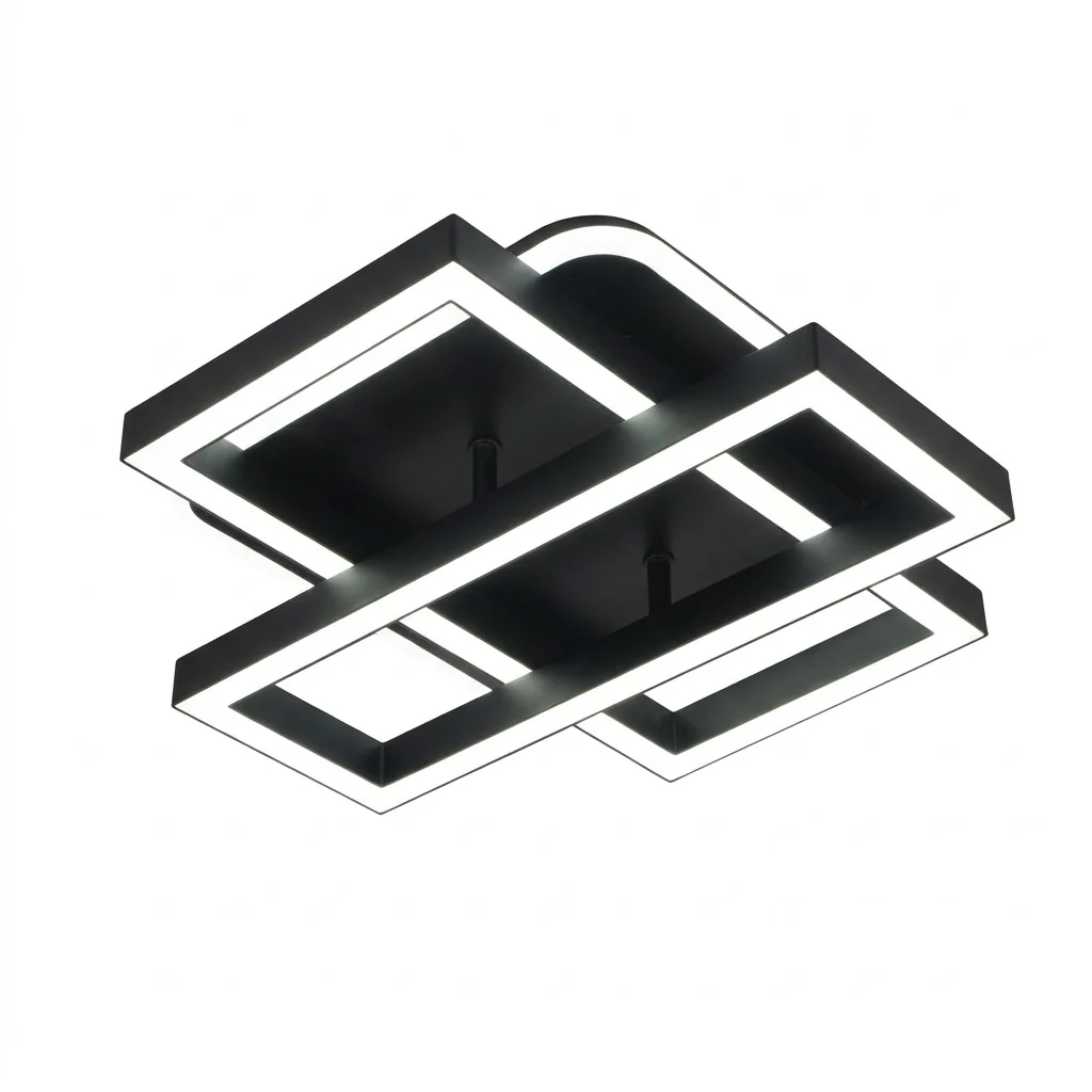 Lustra LED Elite, 52W, 3 tipuri de lumina, Negru