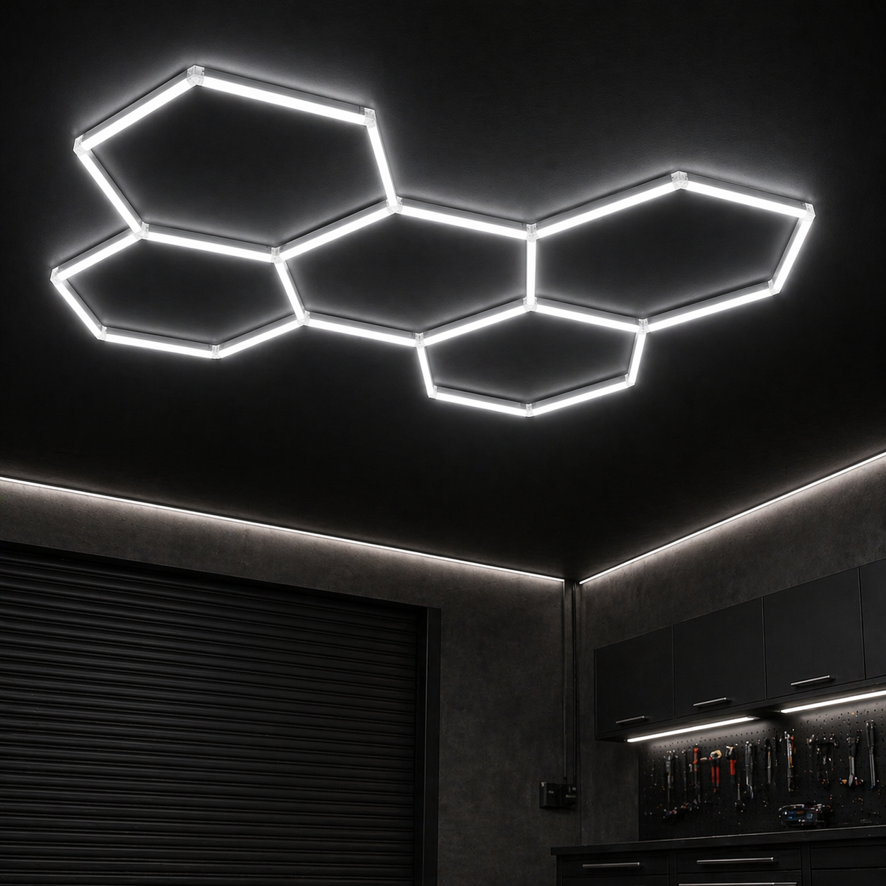 HoneyComb LED - 5 Hexagoane, 192W, 235 X 162CM